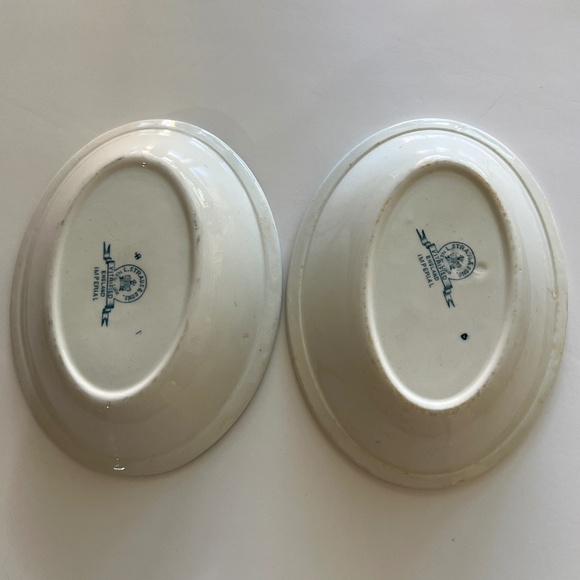 Vintage L Straus & Sons New York Vitrified England Imperial Porcelain Oval Bowls - Picture 4 of 5